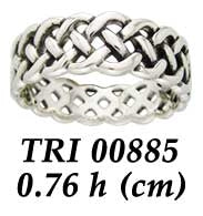 Celtic Knot Filigree Sterling Silver Ring by Peter Stone TRI885