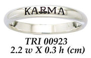 KARMA Sterling Silver Ring TRI923