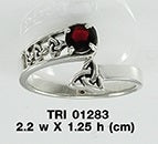 Unhidden power of three ~ Celtic Triquetra Sterling Silver Ring TRI1283