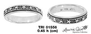 Stars Sterling Silver Spinner Ring TRI1556
