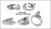 Sterling Silver Howling Wolf Ring TRI1637