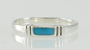 Synthetic turquoise & Silver Ring TRI2106