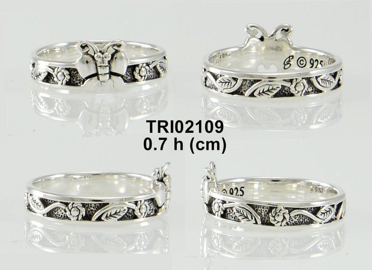 Butterfly & Flower Ring TRI2109