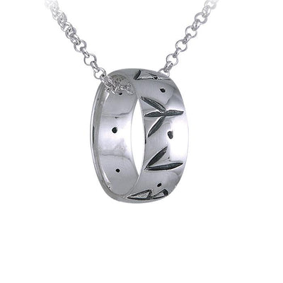 Runic Power Silver Ring and Chain Set TRI036