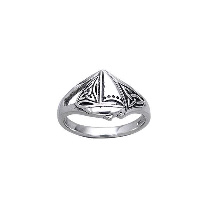 Celtic Sailboat Ring TRI039