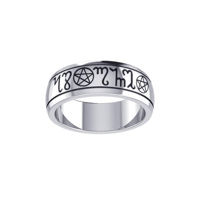 Theban Silver Handfasting Ring TRI057