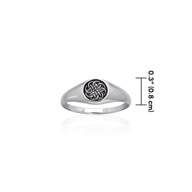 Celtic Knotwork Sterling Silver Ring TRI066