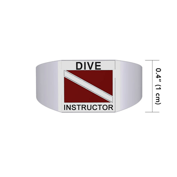 Dive Instructor Sterling Silver Ring TRI087