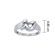 All-day Yoga Discipline ~ Sterling Silver Ring TRI1065