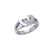 The joy in two hearts ~ Sterling Silver Celtic Knotwork Ring TRI1253