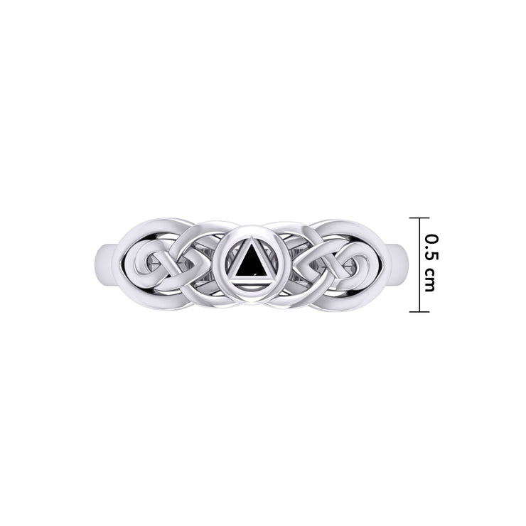 Celtic AA Recovery Inlaid Ring TRI1272