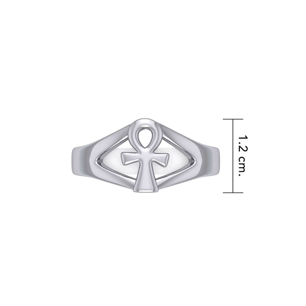 Ankh Cross Silver Ring TRI1294