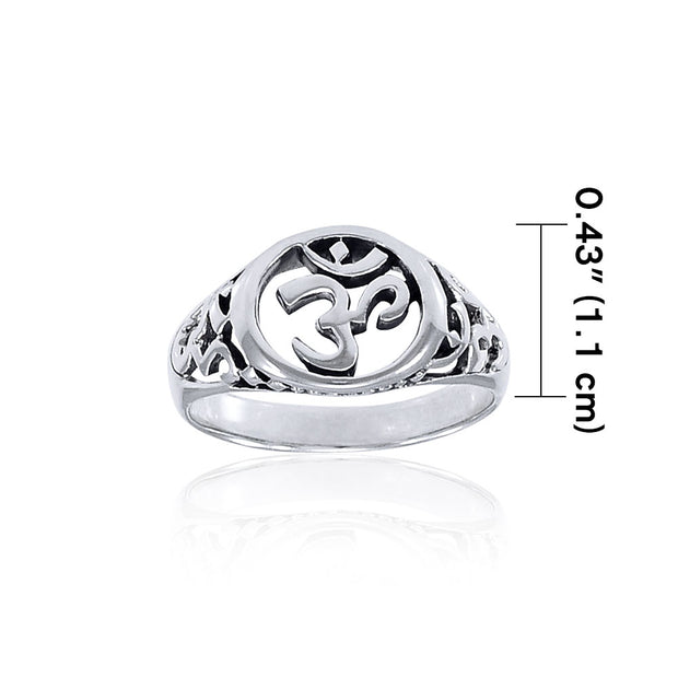 Om Symbol Silver Ring TRI1295