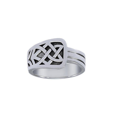 A beautiful beginning through an eternity built around love ~ Celtic Knotwork Sterling Silver Ring TRI1302