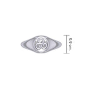 Celtic Triskele Sterling Silver Ring TRI1314