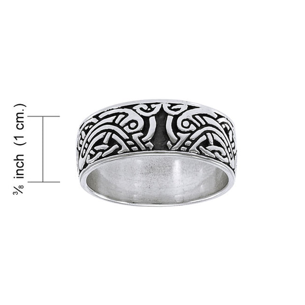 A feature of the beautiful weave of life ~ Celtic Knotwork Sterling Silver Ring TRI1347