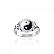 An endless balance ~ Celtic Knotwork Yin Yang Trinity Sterling Silver Ring TRI1390