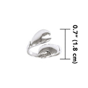 Lobster Claw Silver Wrap Ring TRI1416