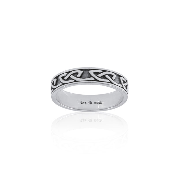 Simple Celtic Knot Sterling Silver Ring TRI1477