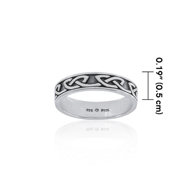 Simple Celtic Knot Sterling Silver Ring TRI1477