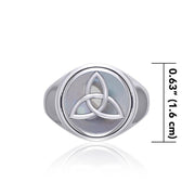 Trinity Knot Silver Flip Ring TRI152
