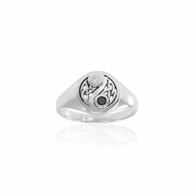 Celtic Knot Yin Yang Ring TRI1537