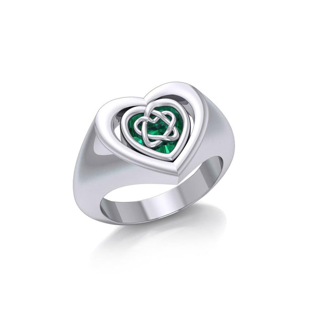 Celtic Knotwork Silver Flip Ring TRI158