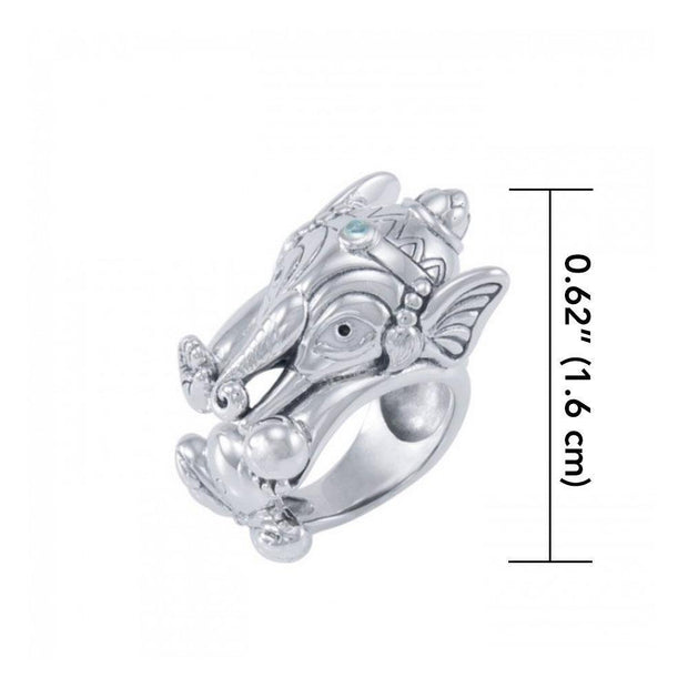 Om Ganesh Silver Ring TRI1647