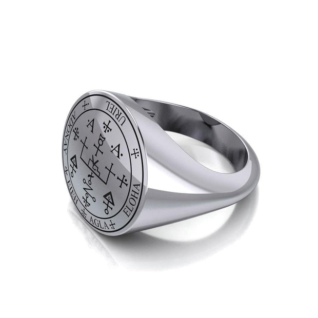 Sigil of the Archangel Uriel Sterling Silver Ring TRI1709