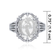 Fairy Sterling Silver Ring with Genuine White Quartz TRI1728