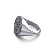 Sigil of the Archangel Raziel Silver Ring TRI1762