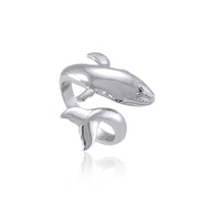 Graceful Mike Whale Silver Ring TRI1767