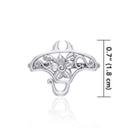 A worthwhile quest Silver Manta Ray Filigree Ring TRI1790