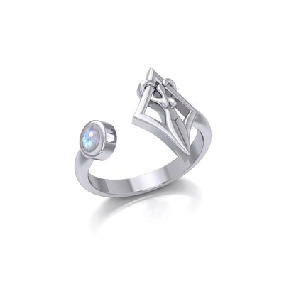 Small Silver Goddess Ring with Gemstone TRI1801 Ring