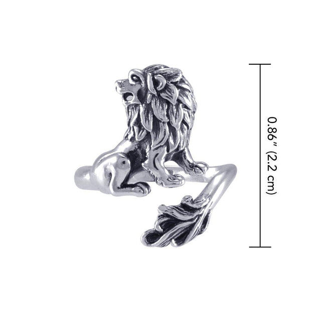 The Lion Silver Adjustable Wrap Ring TRI1826