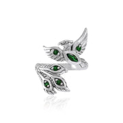 Alighting breakthrough of the Mythical Phoenix Silver Ring with Gems TRI1835