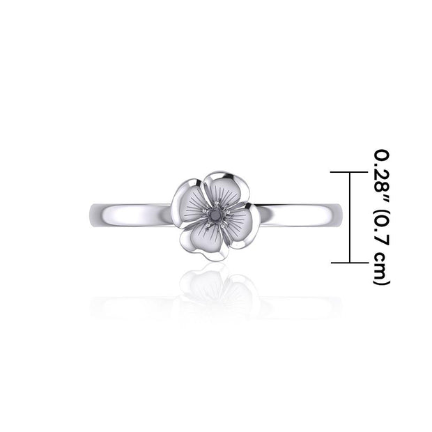 Little Flower Silver Ring TRI1873 - Peter Stone Wholesale