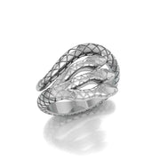 Fierce and Ferocious Sterling Silver Three Headed Cobra Ring TRI1899 - Peter Stone Wholesale