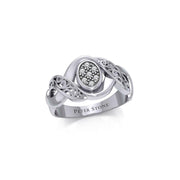 Silver Bold Filigree Ring with Gemstones TRI1945 Ring