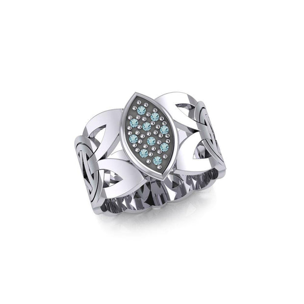 Borre Silver Ring with Gemstones TRI1948