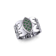 Borre Silver Ring with Gemstones TRI1948
