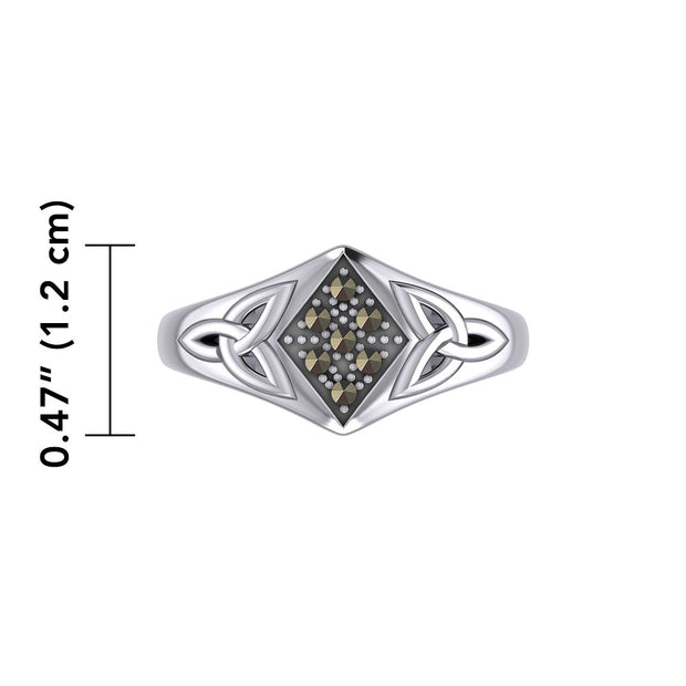 Celtic Trinity Knot Ring with Gemstones TRI1951