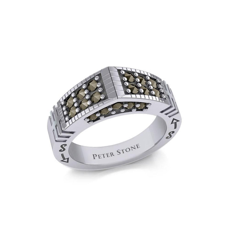 Modern Band Ring with Gemstones TRI1959