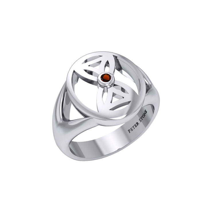 Hourglass Flower Of Life Ring TRI202