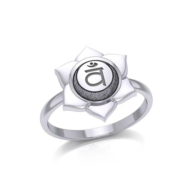 Svadhisthana Sacral Chakra Sterling Silver Ring TRI2038