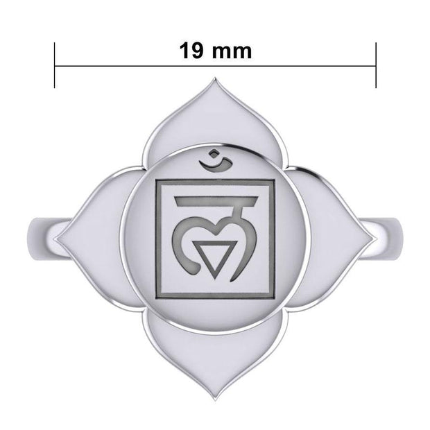 Muladhara Root Chakra Sterling Silver Ring TRI2039