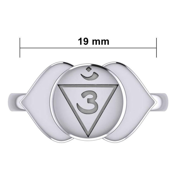 Ajna Third Eye Chakra Sterling Silver Ring TRI2041