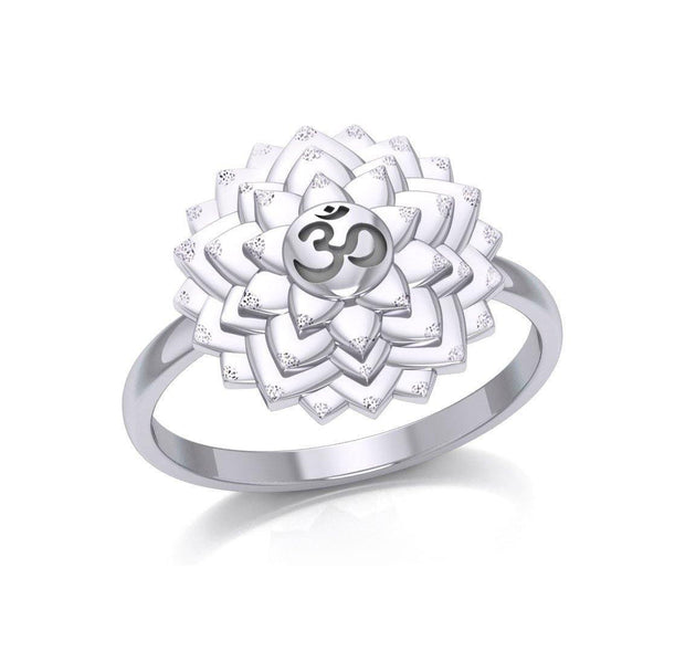 Sahasrara Crown Chakra Sterling Silver Ring TRI2043 - Wholesale Jewelry