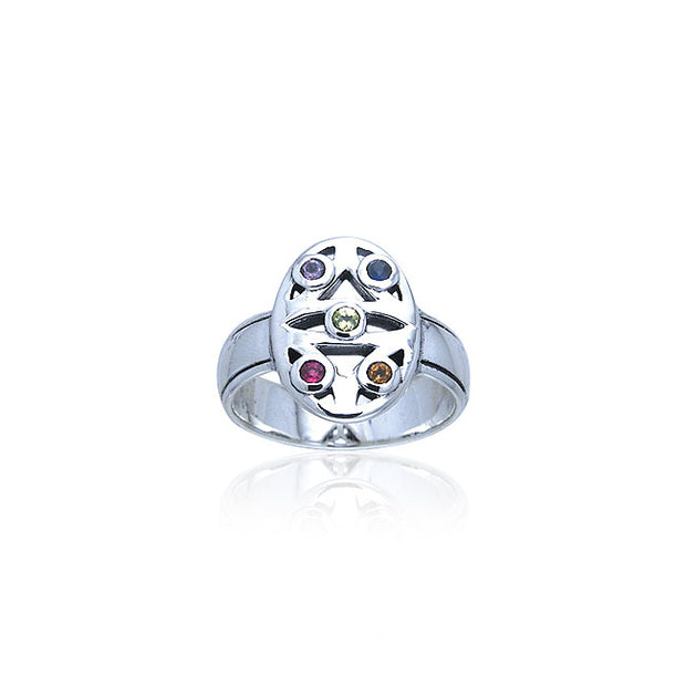 Oval Flower Of Life Ring TRI208