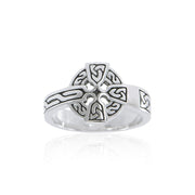 Sterling Silver Celtic Cross Ring TRI2105
